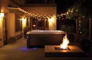 backyard hot tub or spa